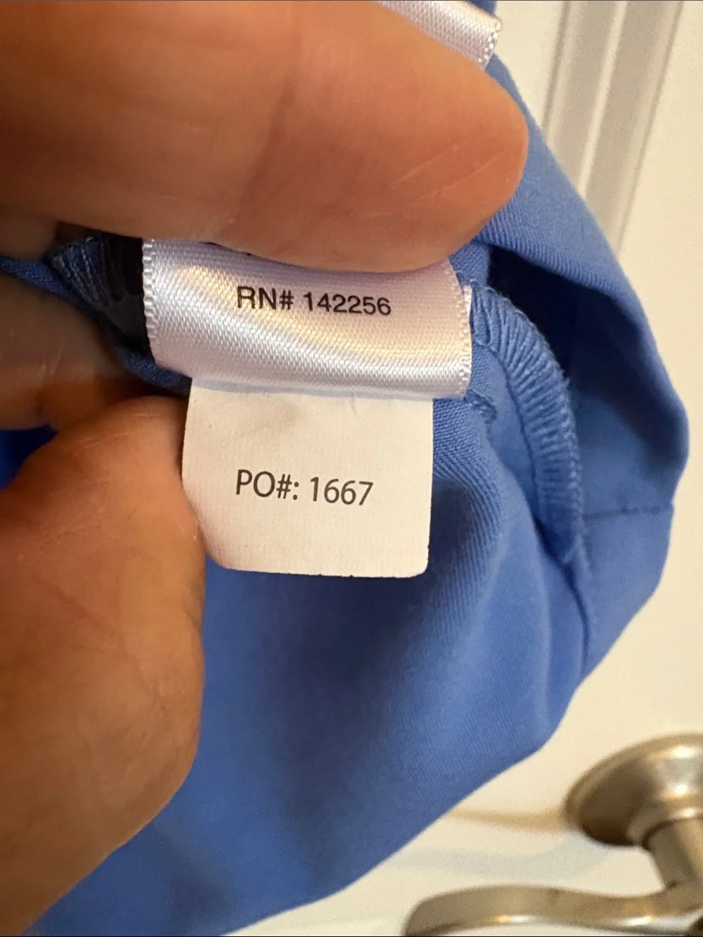 Figs Ceil Blue Chisec Three-Pocket Scrub Top style TM3000 Size Medium